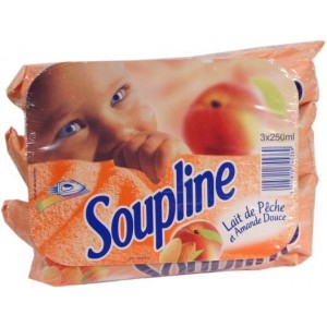 Soupline Lait de Peche Bag, Refill 750ml