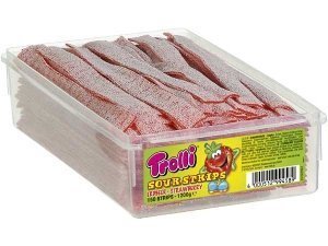 Trolls Sour Strips Erdbeer 150pcs / 1.2kg