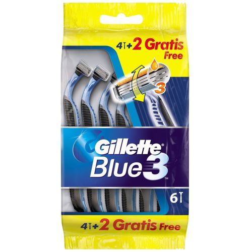 Gillette Blue 3 Razors 4 + 2 pcs