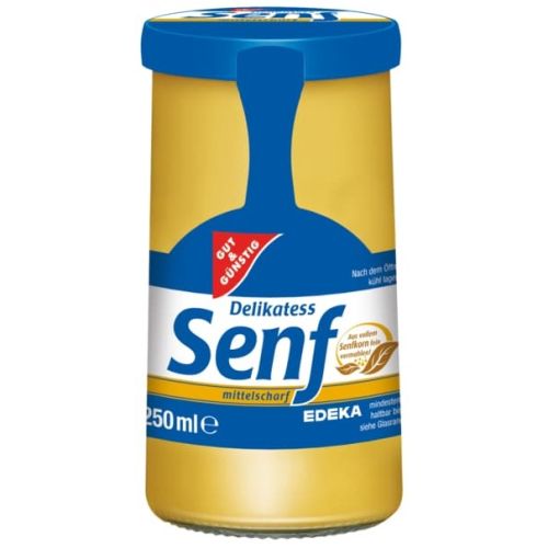 G&G Delikatess Senf Mittelscharf Mustard 250ml