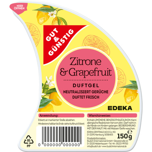 G&G Zitrone Grapefruit Duftgel 150g