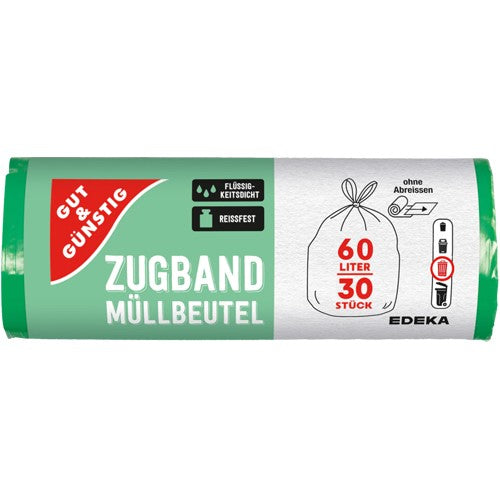 G&G Zugband Garbage bags 60L / 30pcs