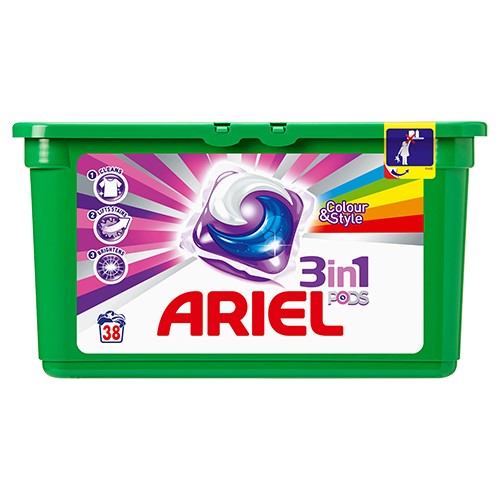 Ariel 3in1 Pods Color Caps 38p 1.09kg