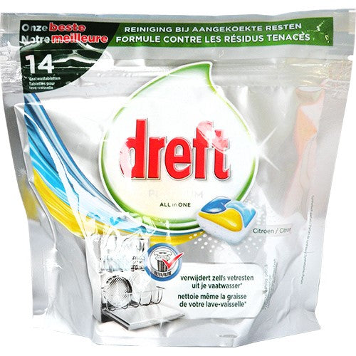 Dreft Platinum All in One Citron Tabs 14pcs 236g