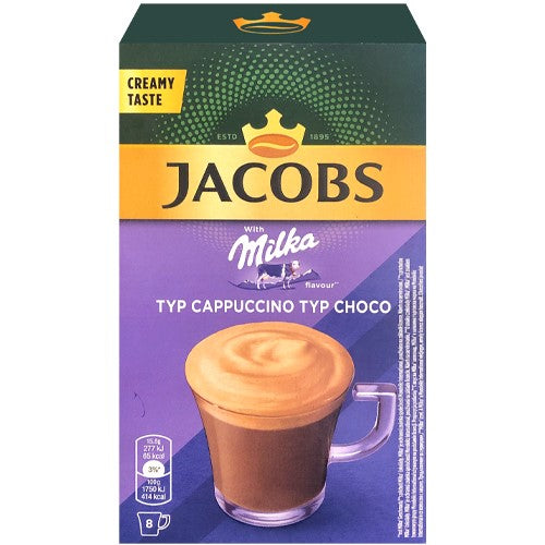 Jacobs Cappuccino Milka Choco Sachets 8pcs 126g