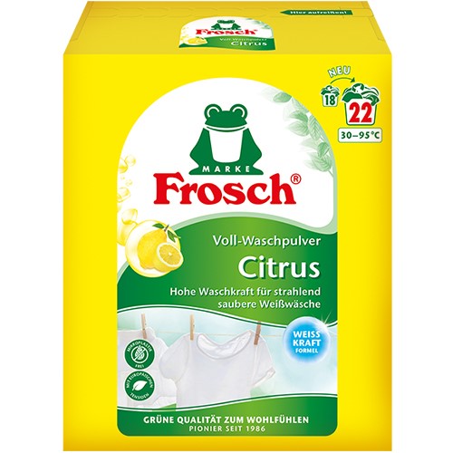 Frosch Citrus Voll-Waschpulver Powder 22 liters 1.4 kg