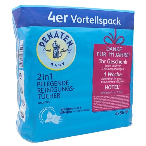 Penaten Baby 2in1 Wipes 4x56pcs