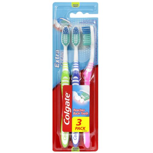 Colgate Extra Clean Medium Brushes 3pcs