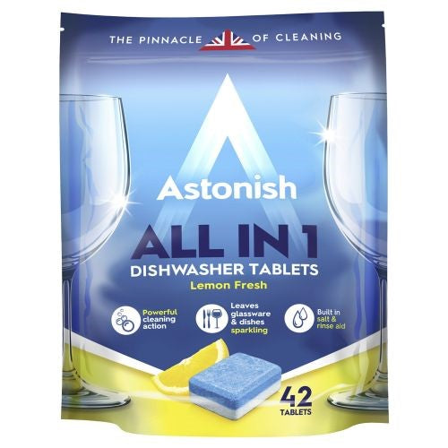 Astonish All in 1 Dishwasher Tabs Lemon 42pcs 840g