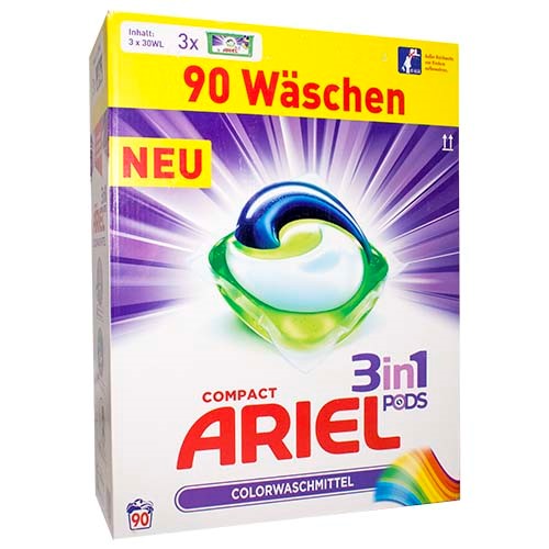 Ariel 3in1 Pods Color (3x30) Caps 90p 2.7kg