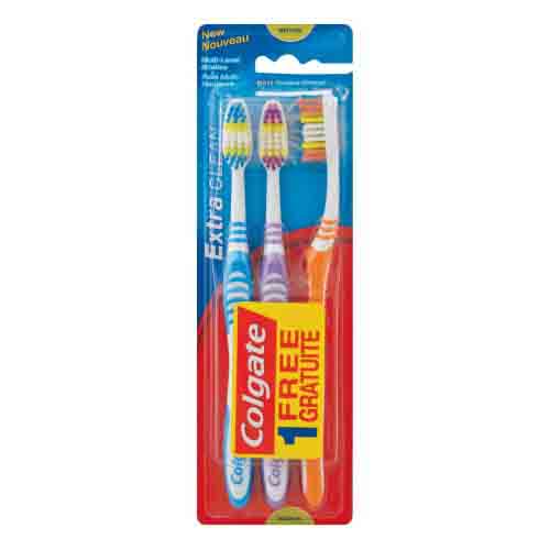 Colgate Extra Clean Medium Brush 3pcs