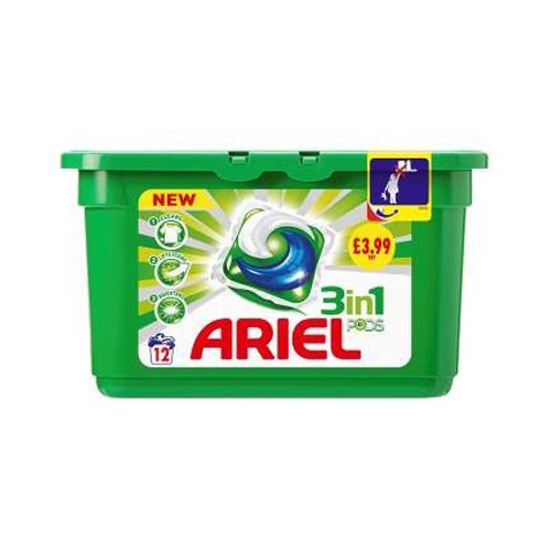 Ariel 3in1 Pods Universal + Caps 12p 347g