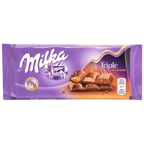 Milka Triple Caramel Chocolate 90g