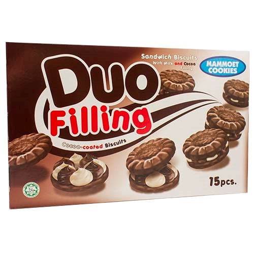 Mammoet Cookies Duo Filing Cocoa Coatin 15pcs 220g