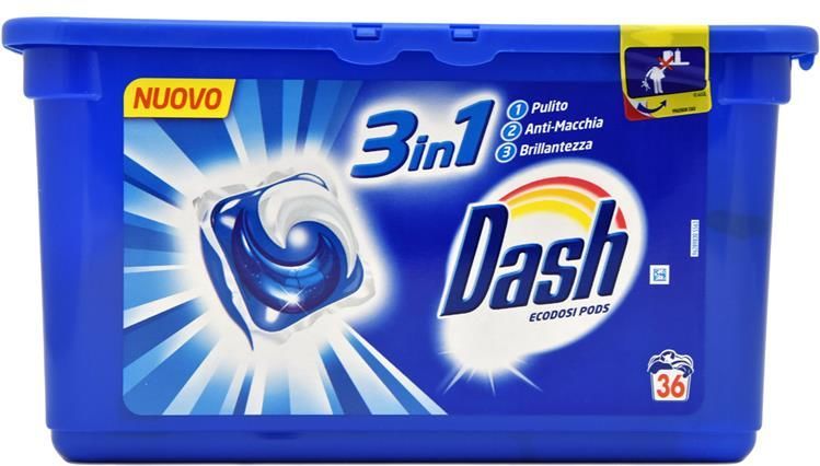 Dash 3in1 Washing Capsules 36p 1036g