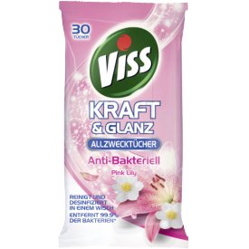 Viss Allzwecktucher Pink Lily Wipes 30pcs