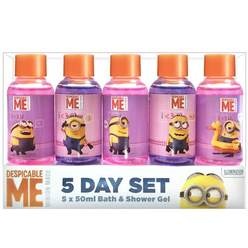 Minions 5 Day Set Bath & Shower Gel 5x50ml