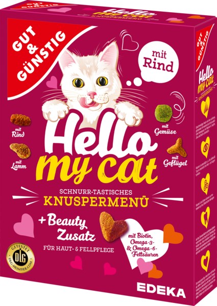 G&G Hello My Cat Knuspermenu Rind Dry Food 1kg