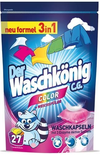 Waschkonig 3in1 Color Capsules 27p 648g