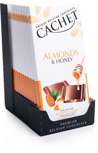 Cachet Almonds & Honey Chocolate 100g