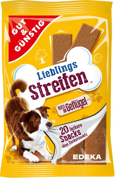 G&G Lieblings Streifen Geflugel for Dog 20pcs 200g