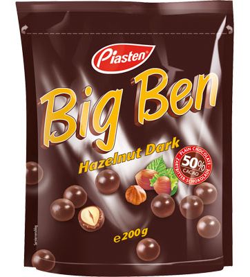 Big Ben Hazelnut Dark Dragees 200g