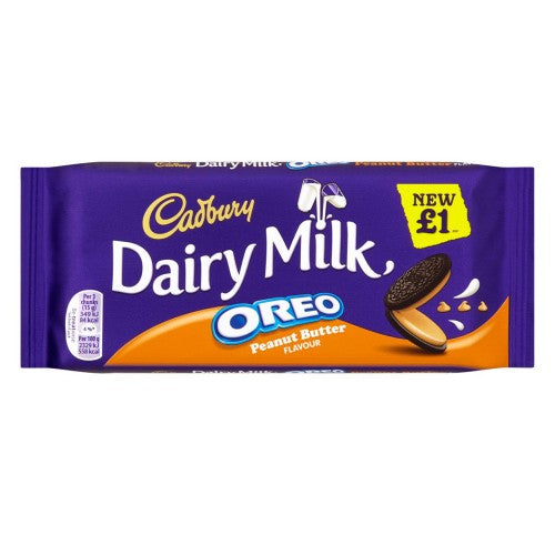 Cadbury Dairy Milk Oreo Peanut Butter chocolate 120g