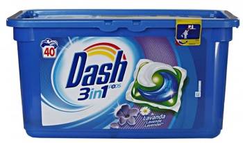 Dash 3in1 Lavenda Washing Capsules 40p 1196g