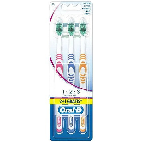 Oral-B 123 Medium Brushes 3 pcs