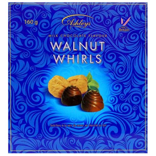 Ashleys Walnut Whirls Chocolate box 160g