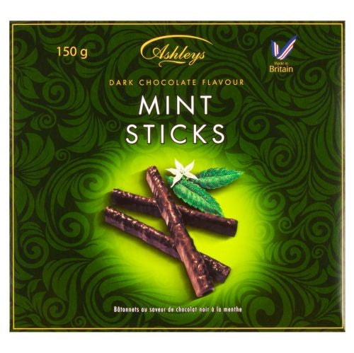 Ashleys Mint Sticks Chocolate box 160g