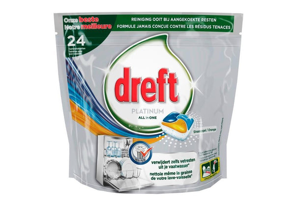 Dreft Platinum All in One Orange Tabs 24pcs 404g