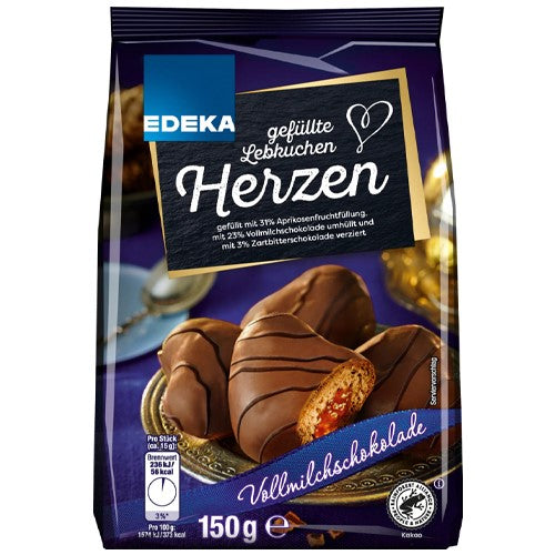 Edeka Lebkuchen Herzen Gefullt Vollmilch 150g