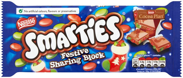 Smarties Festive Block 100g