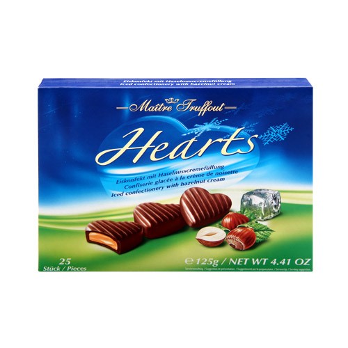 Maitre Hearts Iced Hazelnut 125g