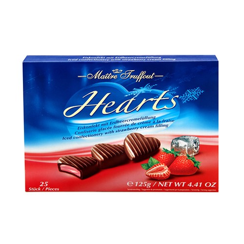 Maitre Hearts Iced Strawberry 125g