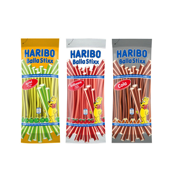 Haribo Balla Stixx Cola Apfel Erdbere 80g