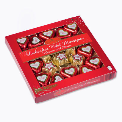 Bel Royal Lubecker Marzipan Herzen / Sterne 250g