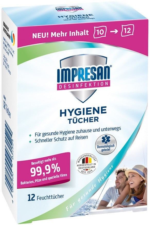 Impresan Hygiene Wipes 12 pcs