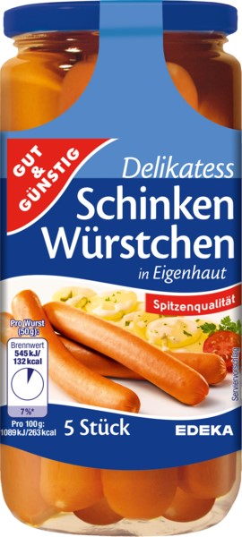 G&G Schinken Wurstchen in Eigenhaut Paró 5pcs 380g