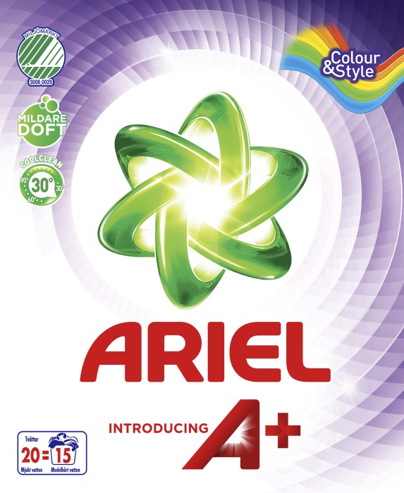 Ariel A + Color Powder 20 = 15p 675g