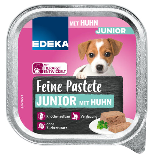 Edeka Pastete Junior mit Huhn for Dog 150g