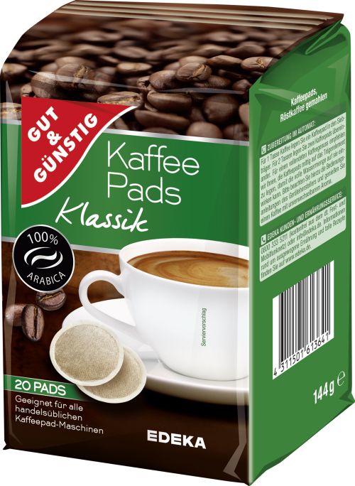 G&G Klassik Kaffee Pads 20pcs 144g