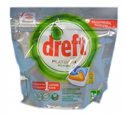 Dreft Platinum All in One Orange Tabs 14pcs 209g