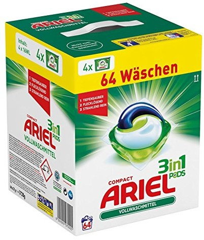 Ariel 3in1 Pods Universal Caps 64p 1.7kg