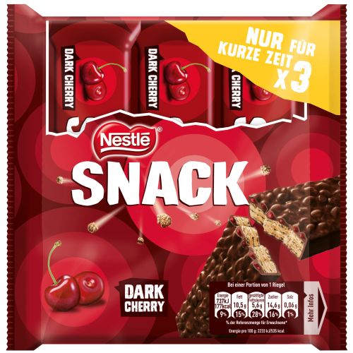 Nestle Snack Dark Cherry Bars 3pcs 99g