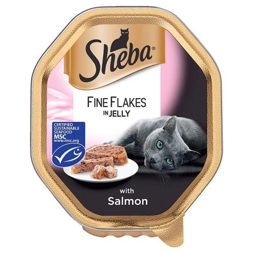 Sheba Fine Flakes in Jelly Salmon for Kota 85g