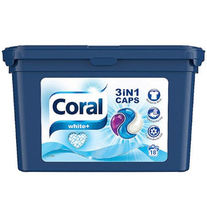 Coral 3in1 White + Caps 18p 486g