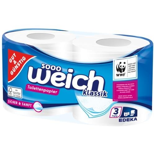 G&G Sooo Weich Klassik 3Lag Toilet Paper 2pcs