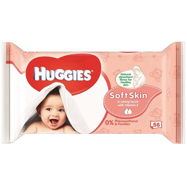 Huggies Soft Skin Wet Wipes 56 pcs